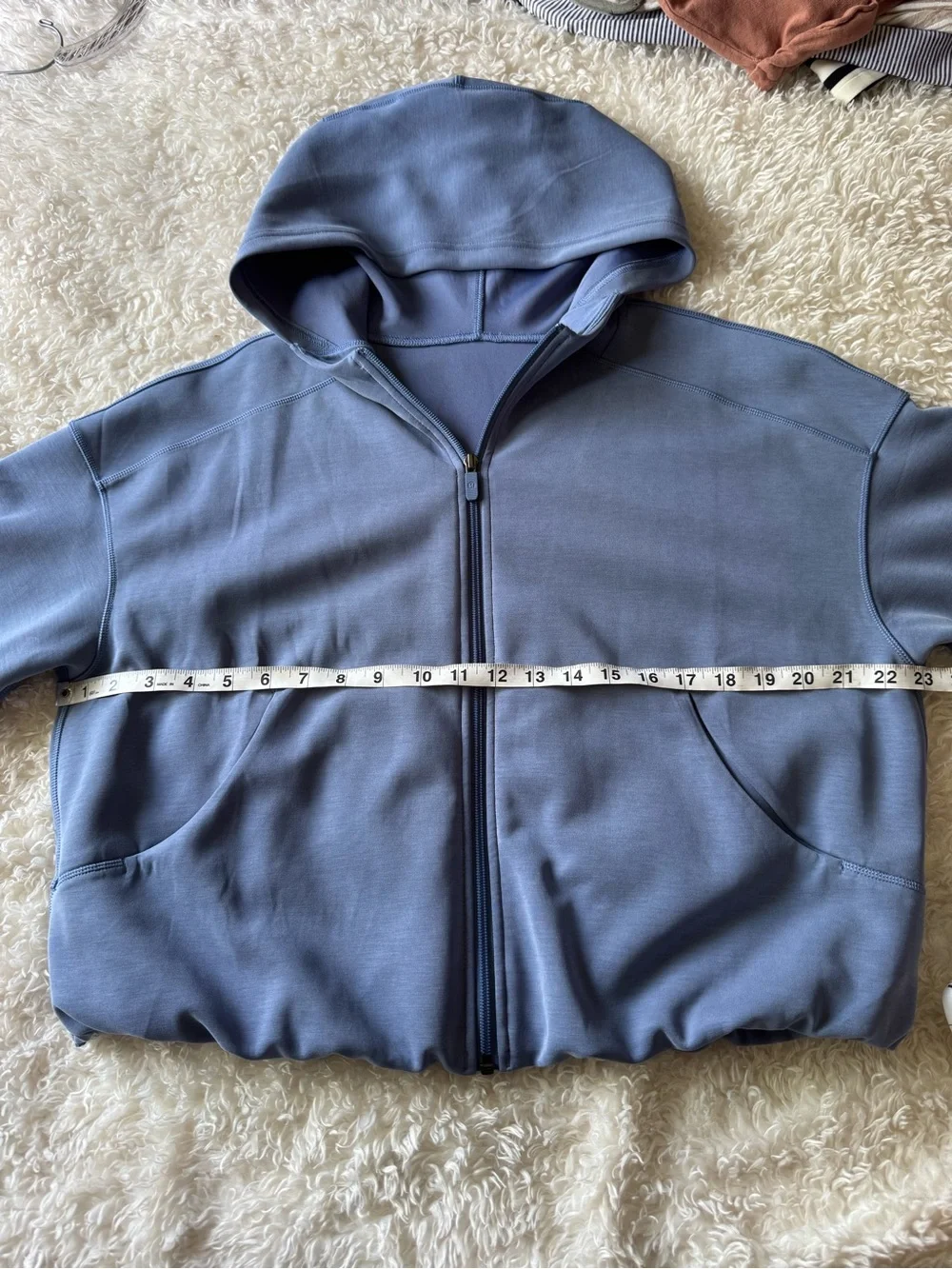 Lululemon Softstreme Full Zip Hoodie Jacket Oasis Blue - Size 10